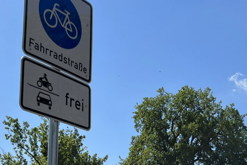 Bahnhofstraße als Fahrradstraße
